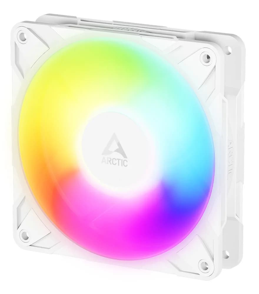 Ventilator Arctic "P12 Pro Reverse A-RGB (White)", 120mm, 500 - 3000 RPM, FDB, 73 cfm, 4-Pin Fan Plug + 4-Pin/3-Pin A-RGB Plug + 3-Pin Socket, alb, "ACFAN00325A"