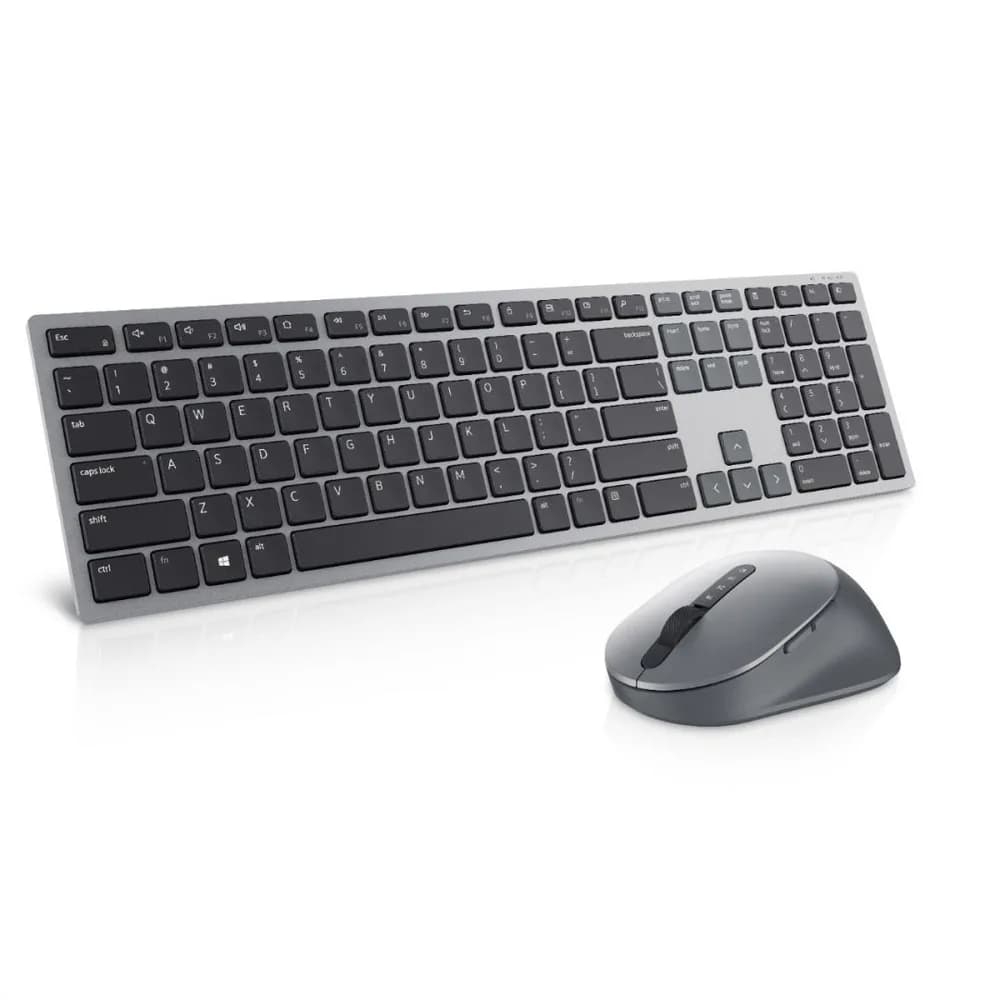 Kit Wireless tastatura si mouse Dell KM7321W, taste numerice, Gri