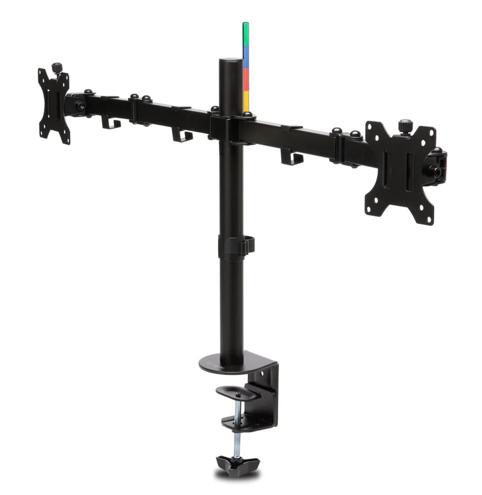 SUPORT de birou KENSINGTON, pt 2 TV/monitor plat, diag. max 32 inch, rotatie, inclinare, pivotare, orizontala, verticala, totala, max 8 Kg, "K55409WW"