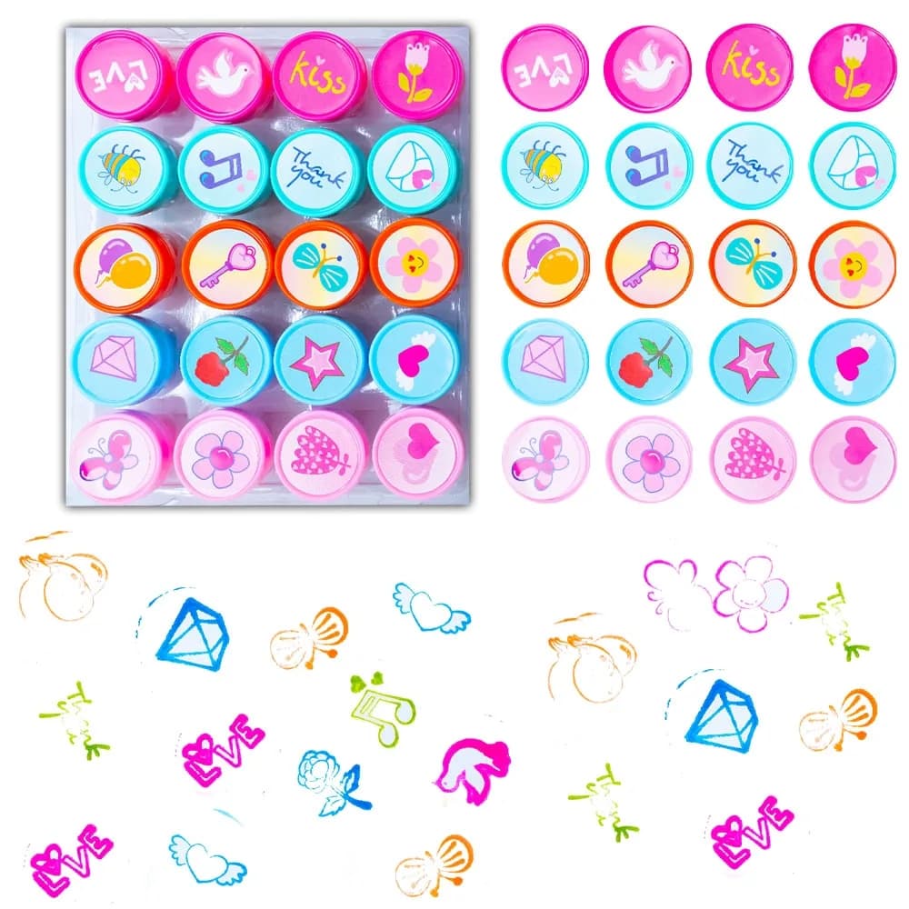Accesorii craft, Stampilute rotunde, 20 buc/set - S-COOL — miniatură