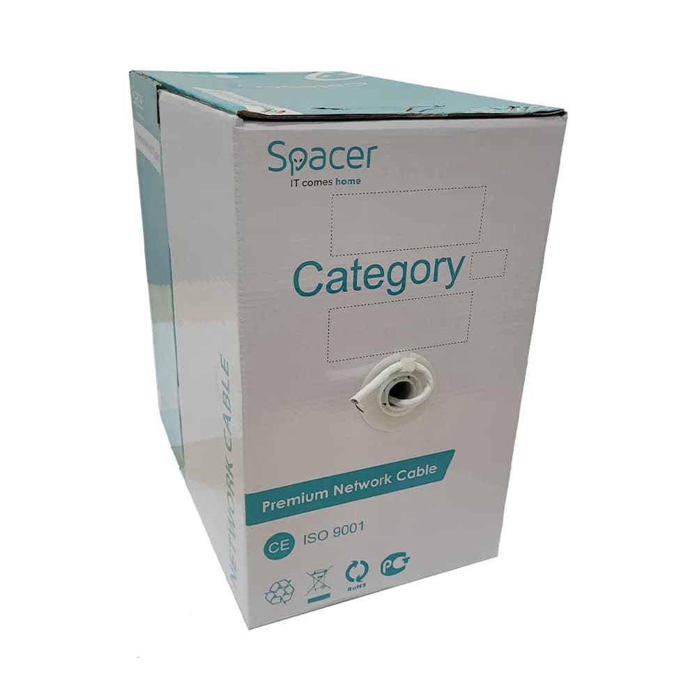 ROLA CABLU UTP SPACER Cat6, 305m, Cupru-Aluminu, Solid, AWG24, 0.51mm, 0.21mm2, "SPLC-UCAT6-CCA-305"