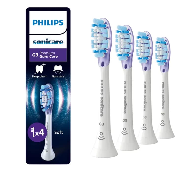 Rezerve PHILIPS Sonicare Gum Care HX9054/87, Pachet de 4 capete de periere, Standard, Click-on, Sincronizarea modurilor BrushSync, Alb, L x A x I (mm) 60x25.7x230.5