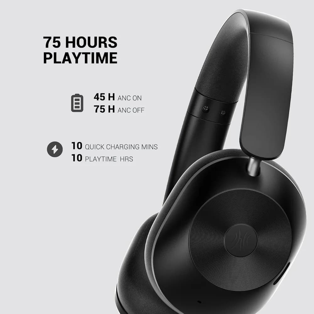 Casti OneOdio "A5", Over-Ear, utilizare multimedia, Bluetooth 5.4 | fir Jack 3.5mm, multi-point connection, hybrid ANC, pana la 75 de ore, pliabile, difuzor 40mm, negru, "A5-Black" — miniatură