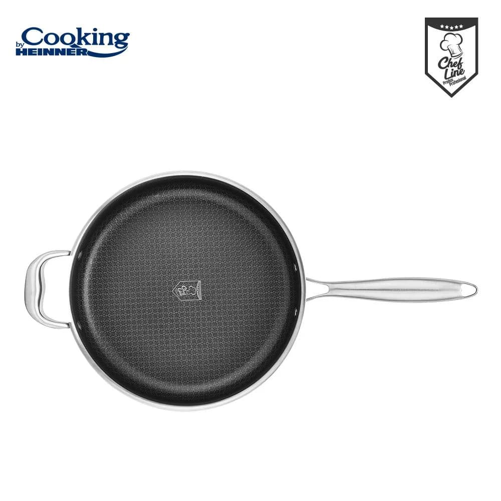 TIGAIE ADANCA INOX +CAPAC STICLA IN 3 STRATURI 28*7.5CM, 4.2 L, TITANIUM3, COOKING BY HEINNER — miniatură