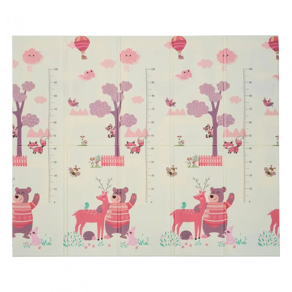 Covor de joaca pentru copii U-Grow, din spuma, pliabil, 2 fete, impermeabil, izolant, 180 x 200 x 1 cm — miniatură