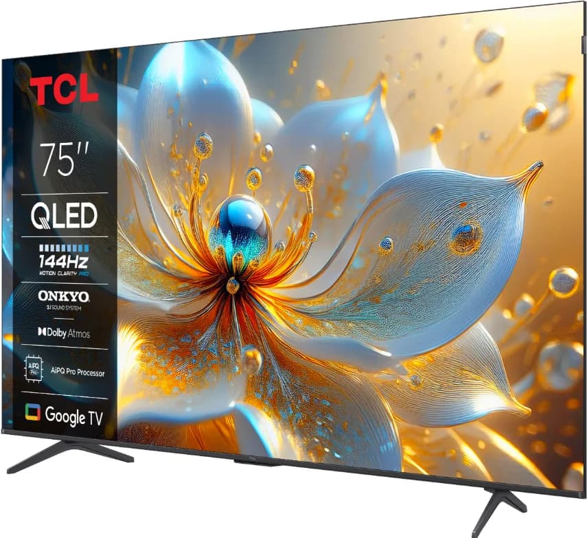 Televizor TCL QLED 75T8C, 189 cm, Smart Google TV, 4K — miniatură