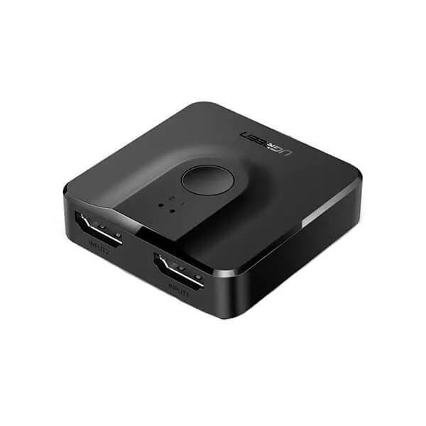 SWITCH video Ugreen, "CM217" 4K la 60Hz bi-directional, 2 x HDMI switch and HDMI splitter, negru, "50966"- 6957303859665