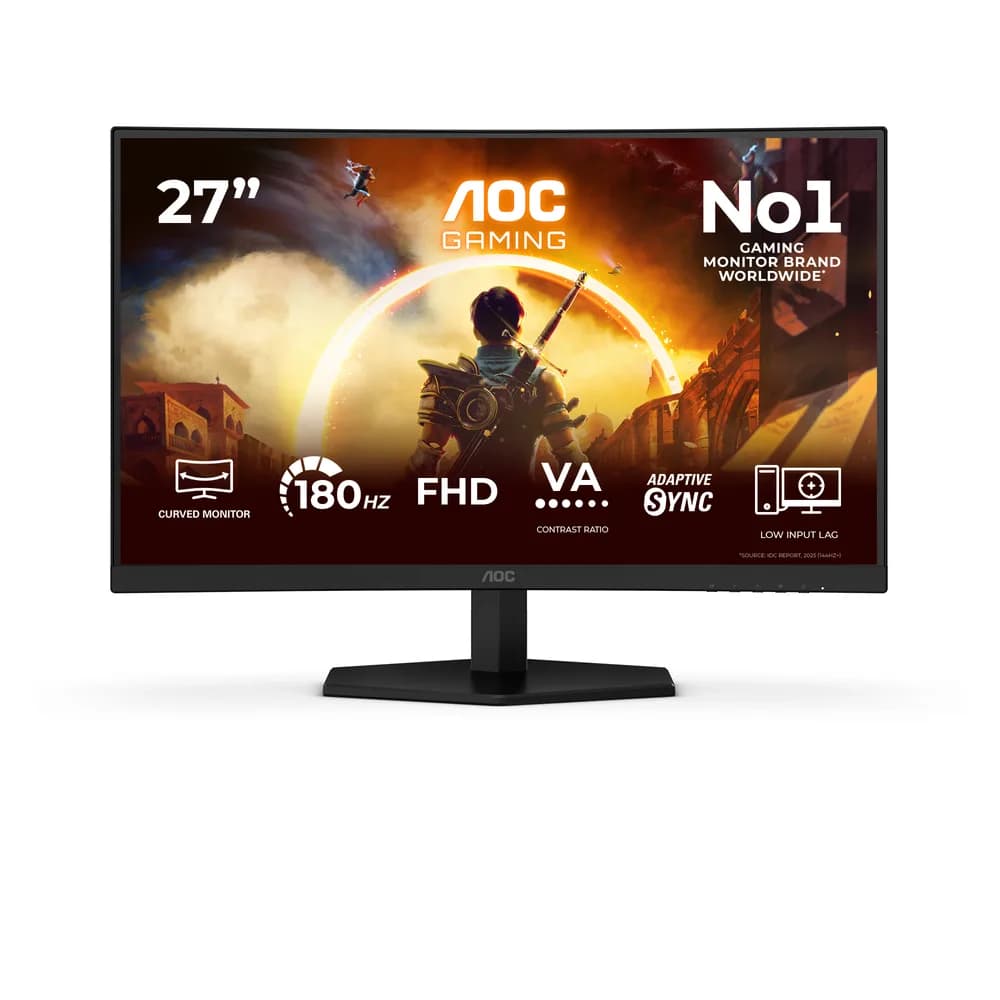 Monitor Gaming AOC C27G42FE, 27", 1920 x 1080 pixeli, Black, Red — miniatură