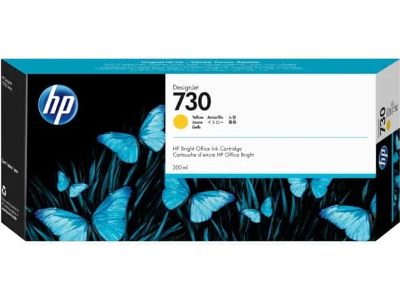 Cartus Cerneala Original HP Yellow, nr.730, pentru Designjet T1600|Designjet T1700|Designjet T2600, 300ml, "P2V70A"