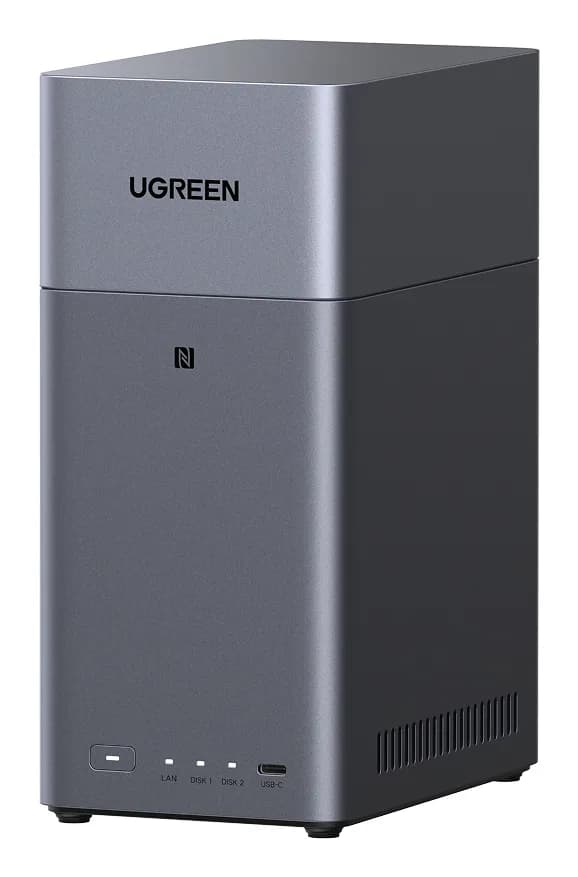NAS Ugreen "DH2300 Bundle", CPU RK3576 2.0GHz ARM, RAM DDR4 4Gb, SATA 30Tx2, LAN 2.5Gbx1, 1xUSB 3, 1xTypeC, HDMI 2.0 4K, "95998" - 6941876294800