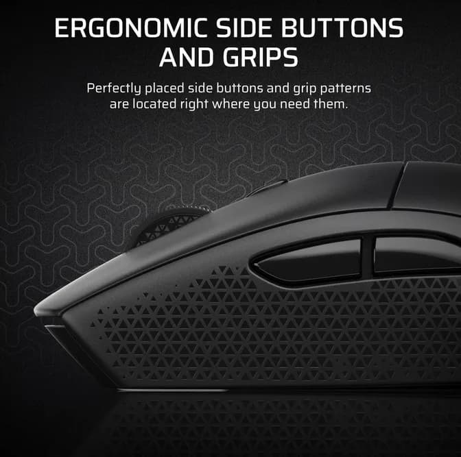 Mouse Gaming Wireless CORSAIR M55, 24000 dpi, Negru — miniatură