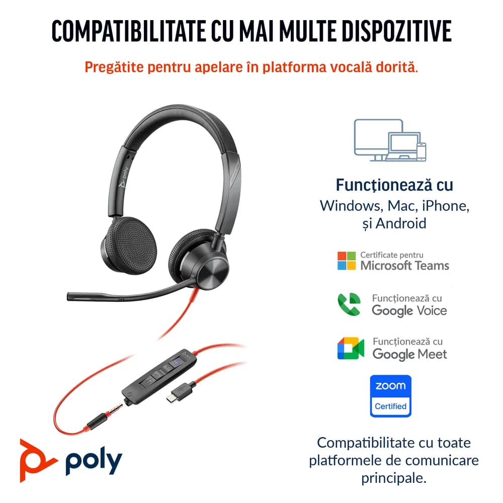 Poly BW 3325 -M USB-C HS +USB-C/A"8X222AA" — miniatură