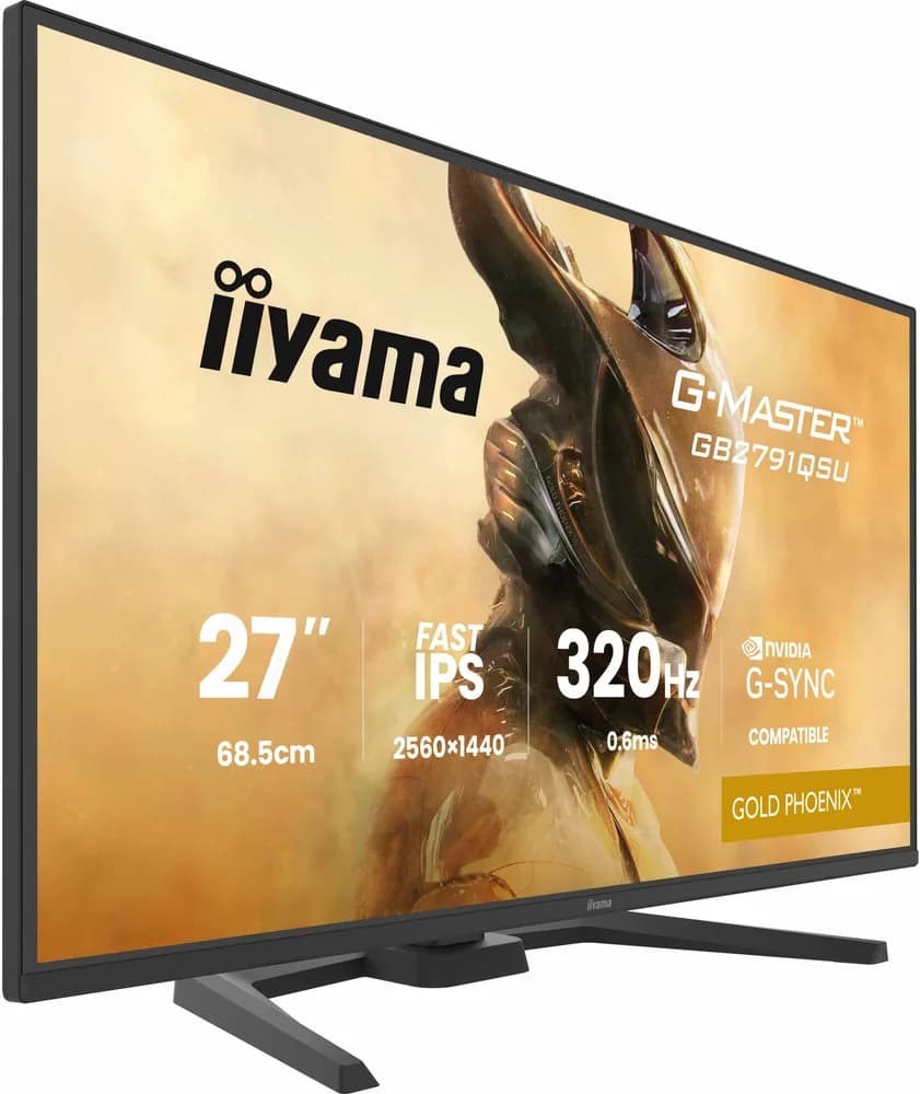 IIYAMA Monitor LED GB2791QSU-B1 G-MASTER 27" Fast IPS, 2560x1440 320Hz, 16:9, 350cd, 0.6ms, HDMI, DP, USB HUB, Full Ergo "GB2791QSU-B1" — miniatură