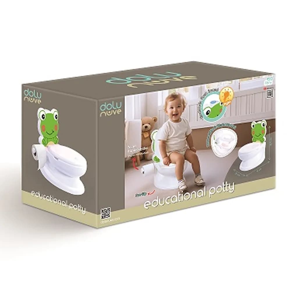 Olita tip WC, cu sunet, Broscuta, 28x39x38cm - DOLU — miniatură