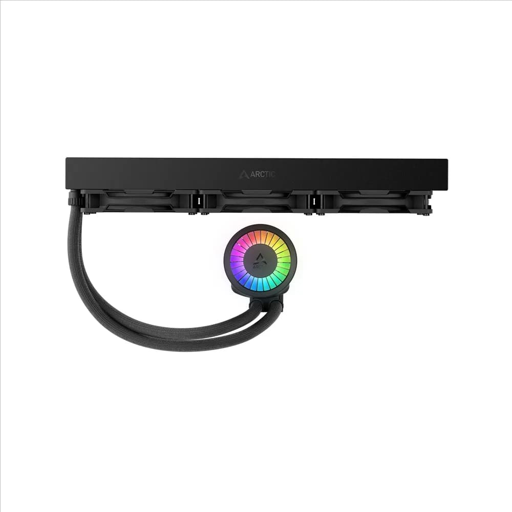 COOLER Arctic "Liquid Freezer III Pro 420 A-RGB", skt. LGA1851, LGA 1700, AM4, AM5, racire cu lichid, 3 x 140mm P14 Pro ARGB, 800 - 2800 RPM, ARGB, negru "ACFRE00185A" — miniatură