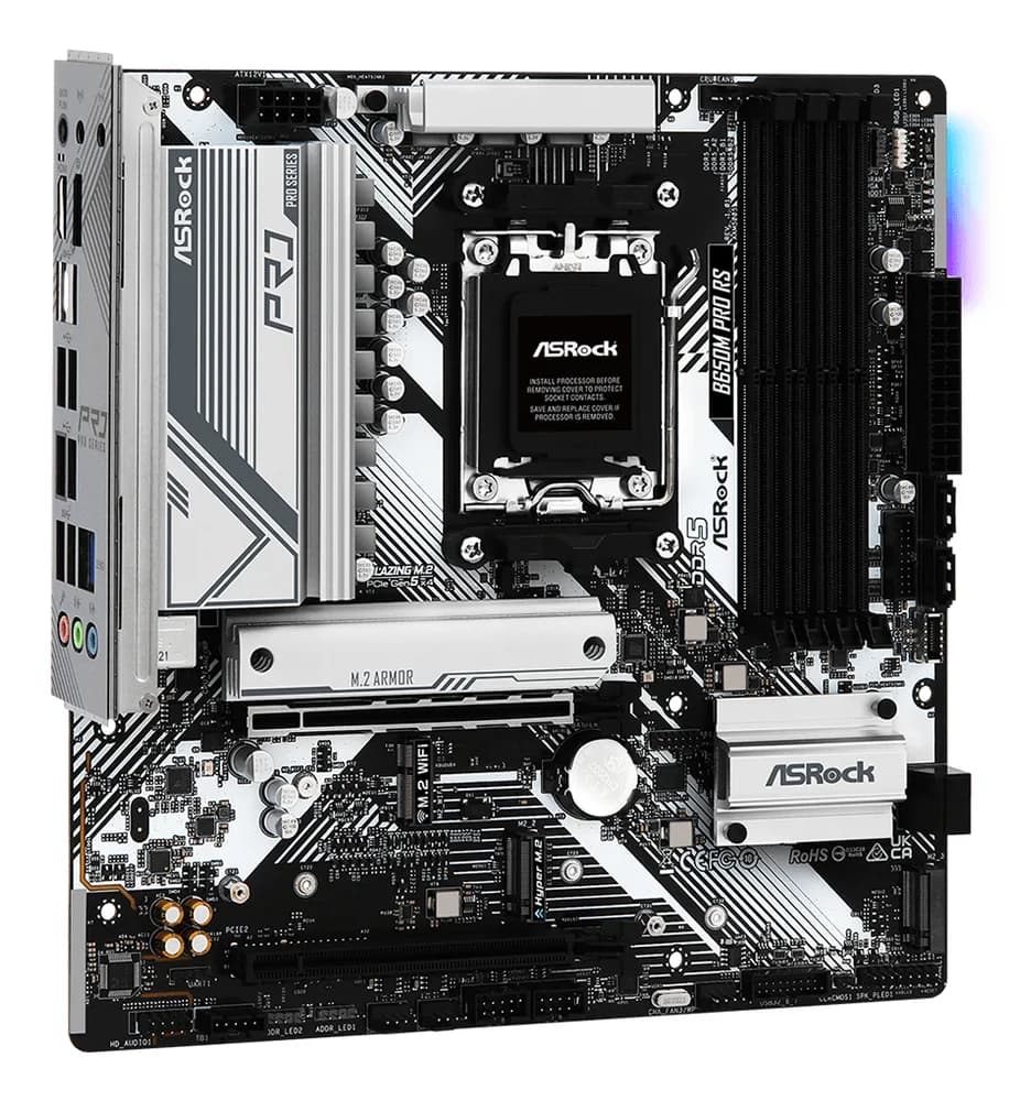 Placa de baza ASROCK B650M PRO RS AM5 mATX 4x DDR5 2.5G LAN "B650M PRO RS" — miniatură