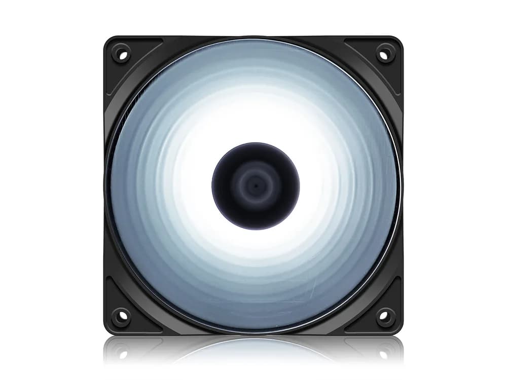 VENTILATOR DEEPCOOL PC RF120W, 120x120x25 mm, 4 white LED, Hydro Bearing, "DP-FLED-RF120-WH"