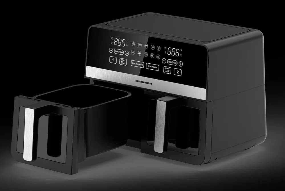 FRITEUZA DUBLA CU AER CALD HEINNER SIMCOOK HAF-K10DB24BK — miniatură