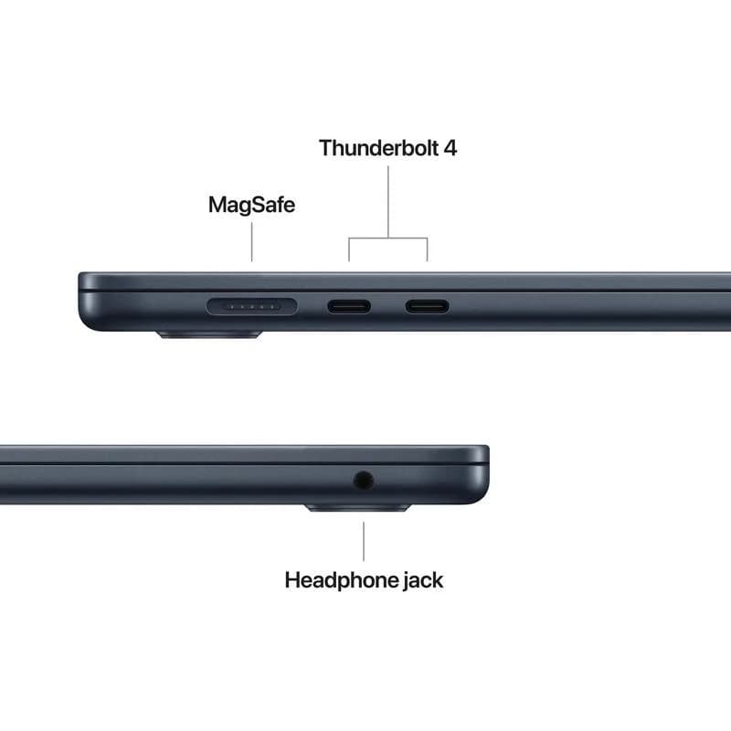MacBook Air 15.3" Retina/Apple M5 (CPU 10-core, GPU 10-core, NeuralEngine16-core)/32GB/512GB - Midnight - US English KB (No Adapter) - 2026 (CTO from MDVH4RO/A) — miniatură