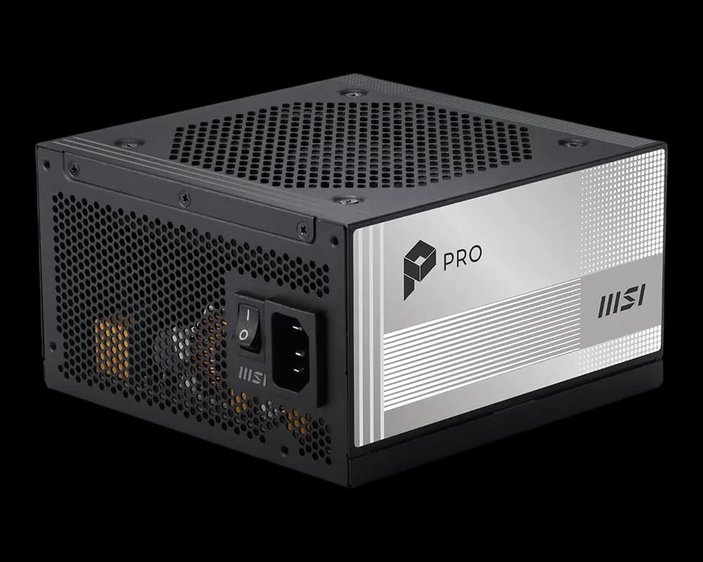 Sursa MSI PRO A850PL PCIE5, 850W, ATX, PCIe 5.1, 80 PLUS Platinum, Full Modulara, Negru "PRO A850PL PCIE5" — miniatură