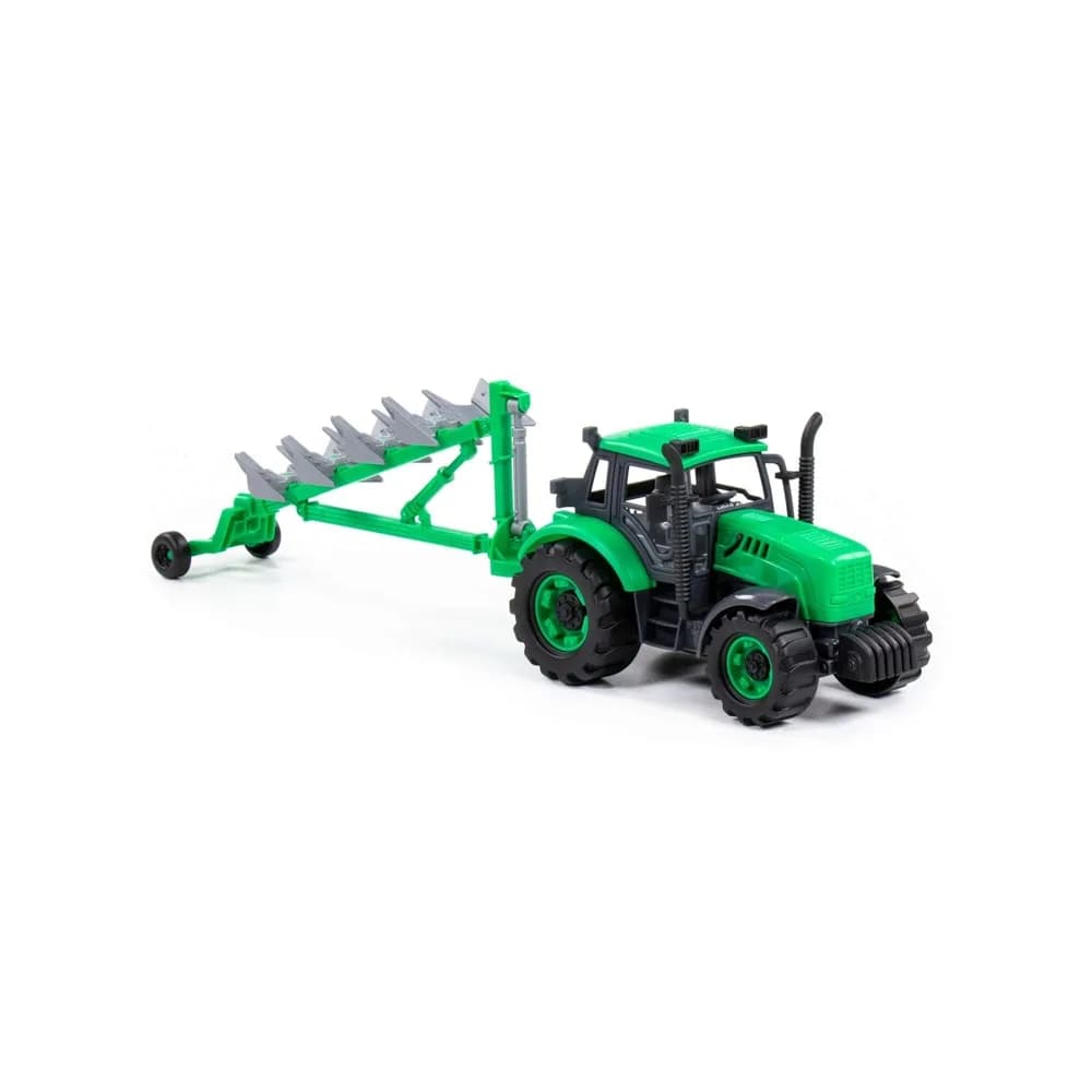 Tractor cu plug, cu frictiune, 45.5x11.5x14.5 cm, Polesie — miniatură