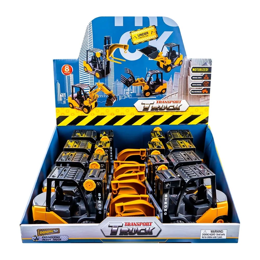 Utilaj constructie, cu frictiune, 8 buc/set — miniatură