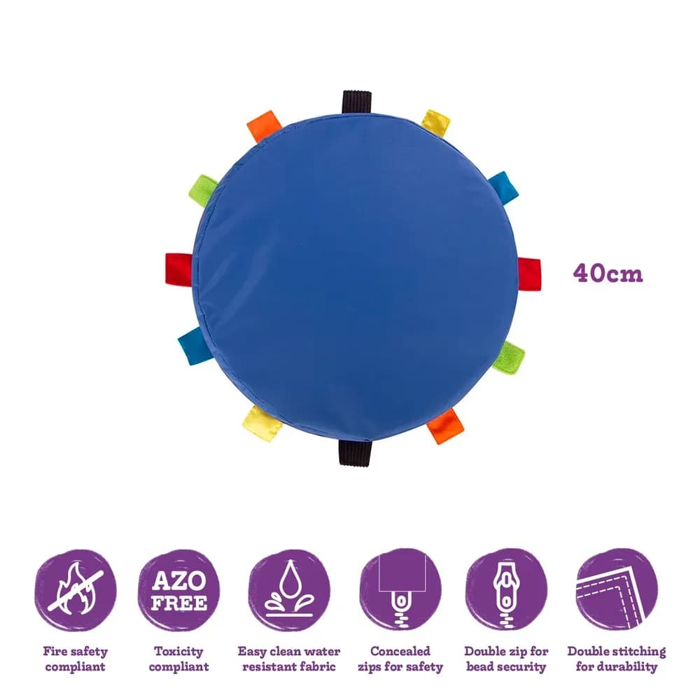 Pernă portabilă senzorială cu etichete tactile – 40cm x 5cm — miniatură
