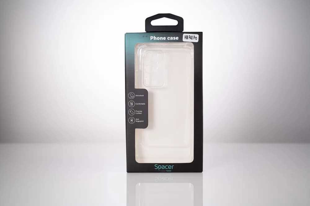 Husa Huawei telefon P 40 Pro, transparent, tip back cover, protectie suplimentara antisoc la colturi, material flexibil TPU, "SPPC-HU-P-40P-CLR" — miniatură