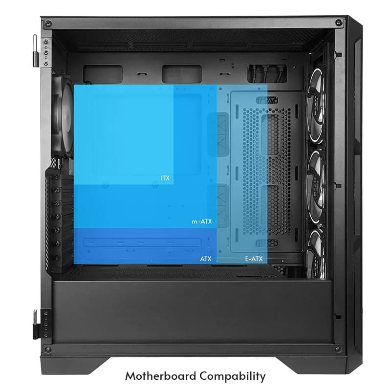 CARCASA Chieftec "APEX", Tower,ATX,fara sursa,4xfan,USB 3.2gen2 Type-Cx2,USB 3.2gen1x2, USB 2.0x1,audio,mic,RGB,PSU shroud,7 sloturi expansiune, ARGB,negru "GA-01B-TG-OP" — miniatură