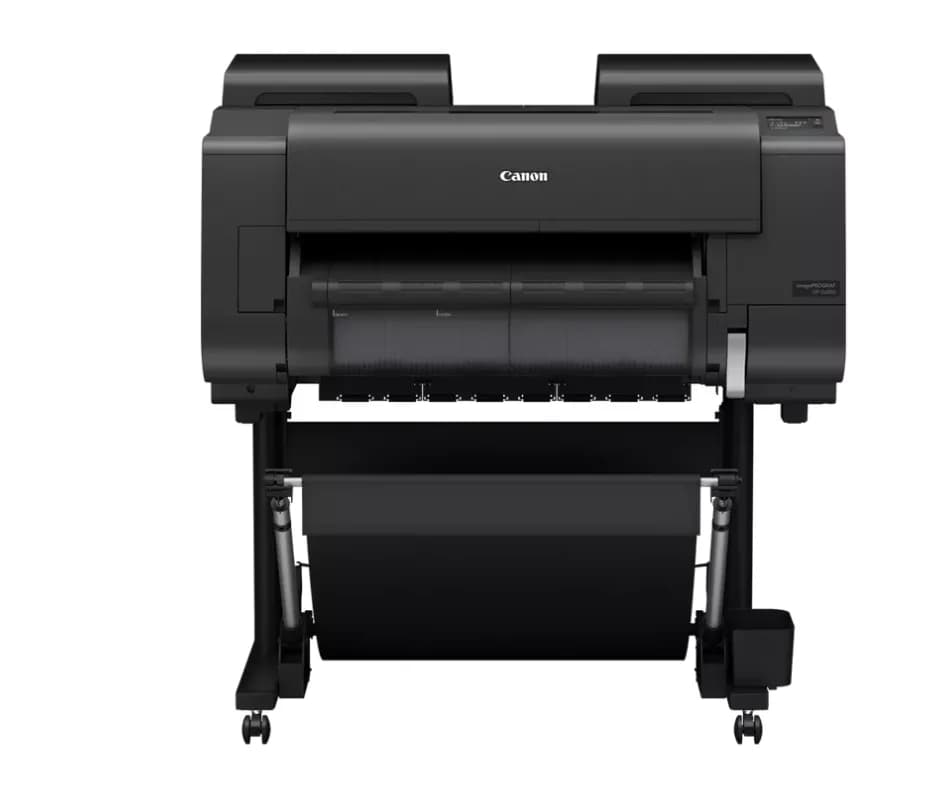 Plotter Canon GP-2600S A1 24", 7 culori, Rezolutie printare: 2,400 x 1,200 dpi, 18.432 de duze (MBK/C/M/Y/O: 1536 de duze x2, PBK/GY: 1536 de duze x1), Cerneluri pe bază de pigmenţi: 7 culori (negru mat, negru foto, cyan, magenta, galben, gri, portocaliu), Apple AirPrint, Limbaje de printare: PDF
