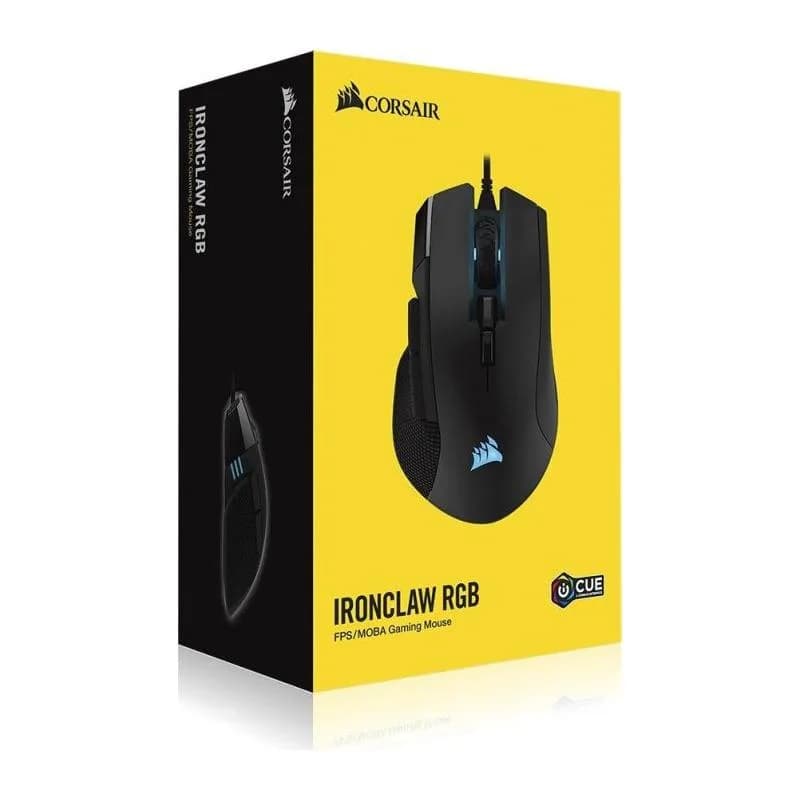 Mouse Gaming CORSAIR IRONCLAW RGB, 18000 DPI, Negru — miniatură