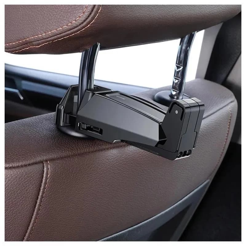 SUPORT AUTO Baseus pt. SmartPhone, fixare pe tetiera, ofera posibilitatea reglarii unghiului de vizionare pe verticala si orizontala (360 de grade), negru "SUHZ-A01" - 6953156291973 — miniatură