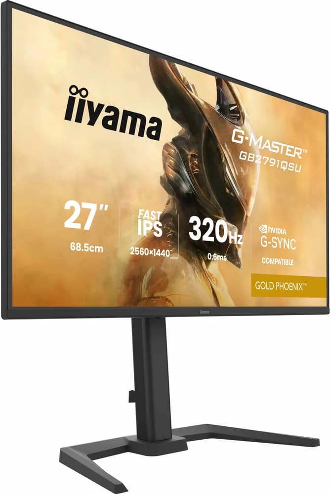 IIYAMA Monitor LED GB2791QSU-B1 G-MASTER 27" Fast IPS, 2560x1440 320Hz, 16:9, 350cd, 0.6ms, HDMI, DP, USB HUB, Full Ergo "GB2791QSU-B1" — miniatură
