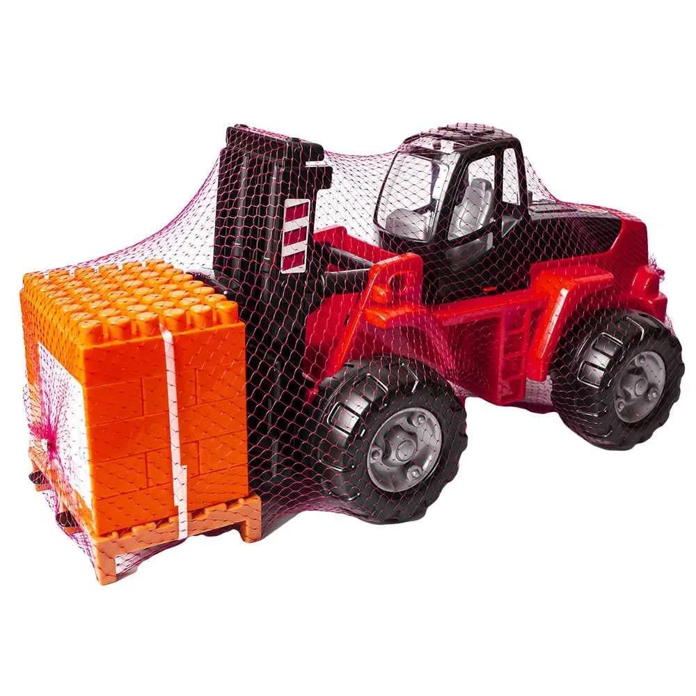 Stivuitor+palet cuburi - PowerTruck, 48x22x23 cm, Wader — miniatură