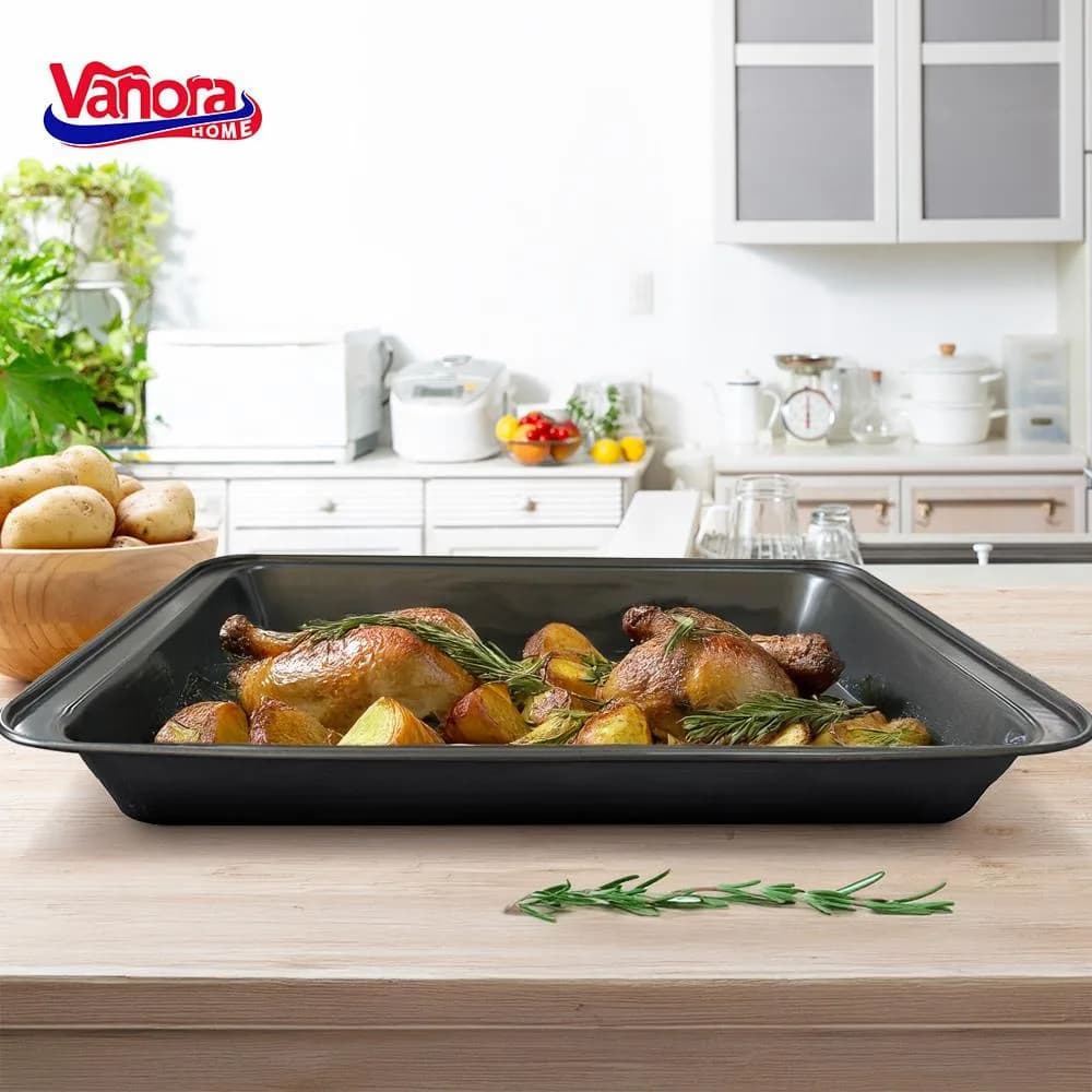 TAVA CUPTOR TEFLON 42X29X5 CM, EASY BAKE, VANORA HOME — miniatură