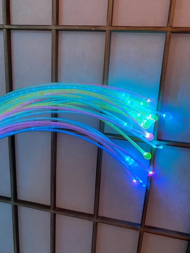 Baghetă cu fibră optică cu fire colorate UV — miniatură