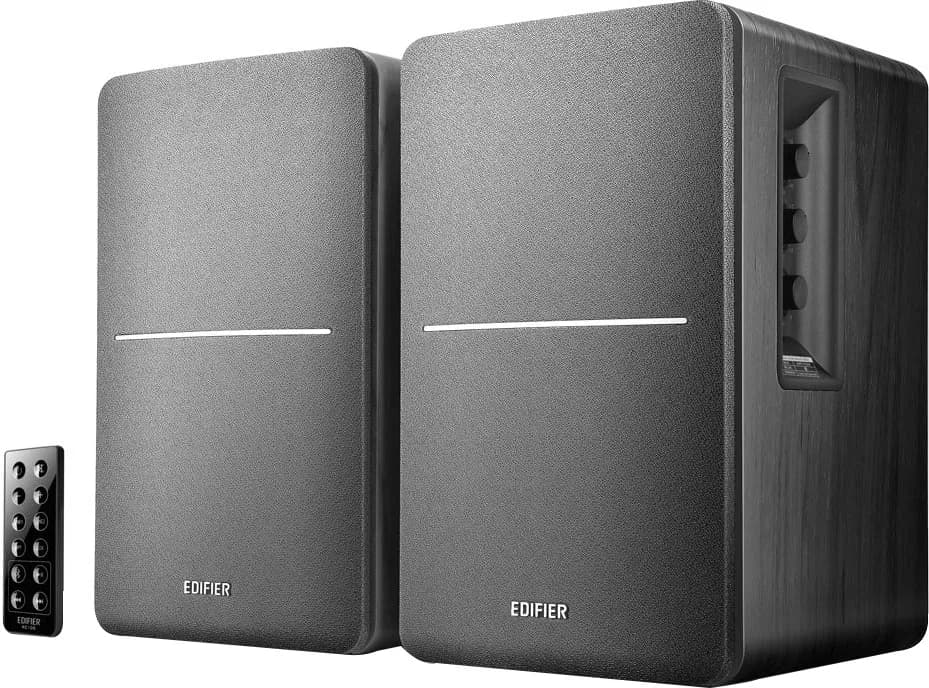 BOXE EDIFIER 2.0, RMS: 42W (2 x 21W), bluetooth, telecomanda wireless, volum, bass, treble, optical, black, "R1280DB" — miniatură