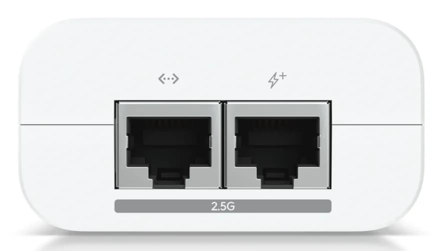 Adaptor PowerLan Injector PoE 2.5G PoE+ Adaptor, 30 W, Alb "UACC-POEPLUS-2.5G-EU" — miniatură