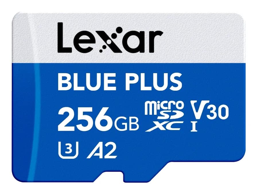 Card de memorie Lexar BLUE PLUS, microSDXC, 256GB, UHS-I, C10/A2/U3 (V30) + Adaptor SD "LMSBLPL256G-BNANG"