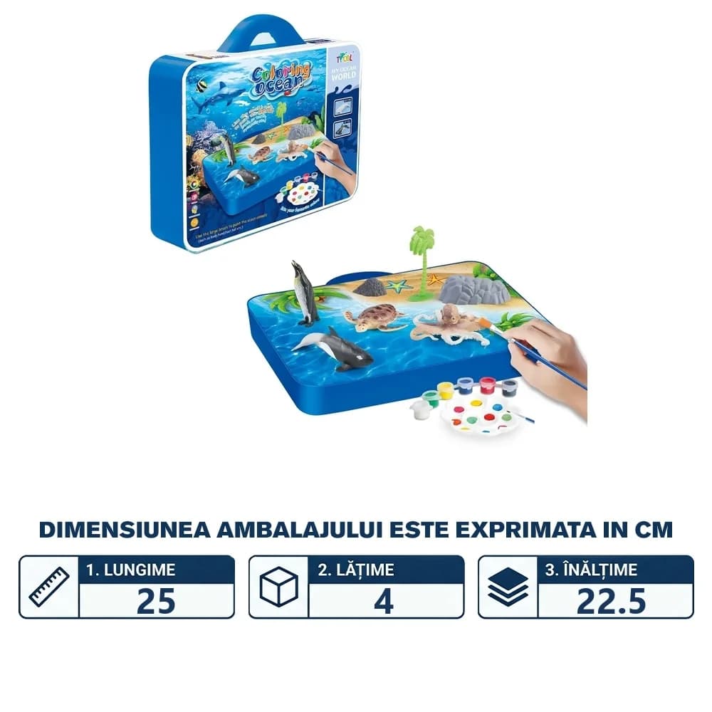 Set creativ pictura, Animale marine — miniatură
