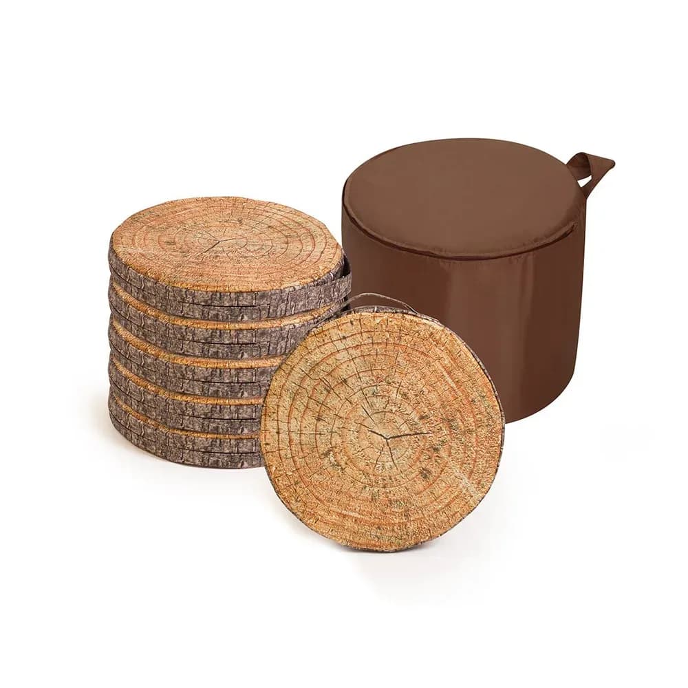 Inspirate din natură: Perne portabile Trunchi de copac (set de 6) – 40cm x 5cm