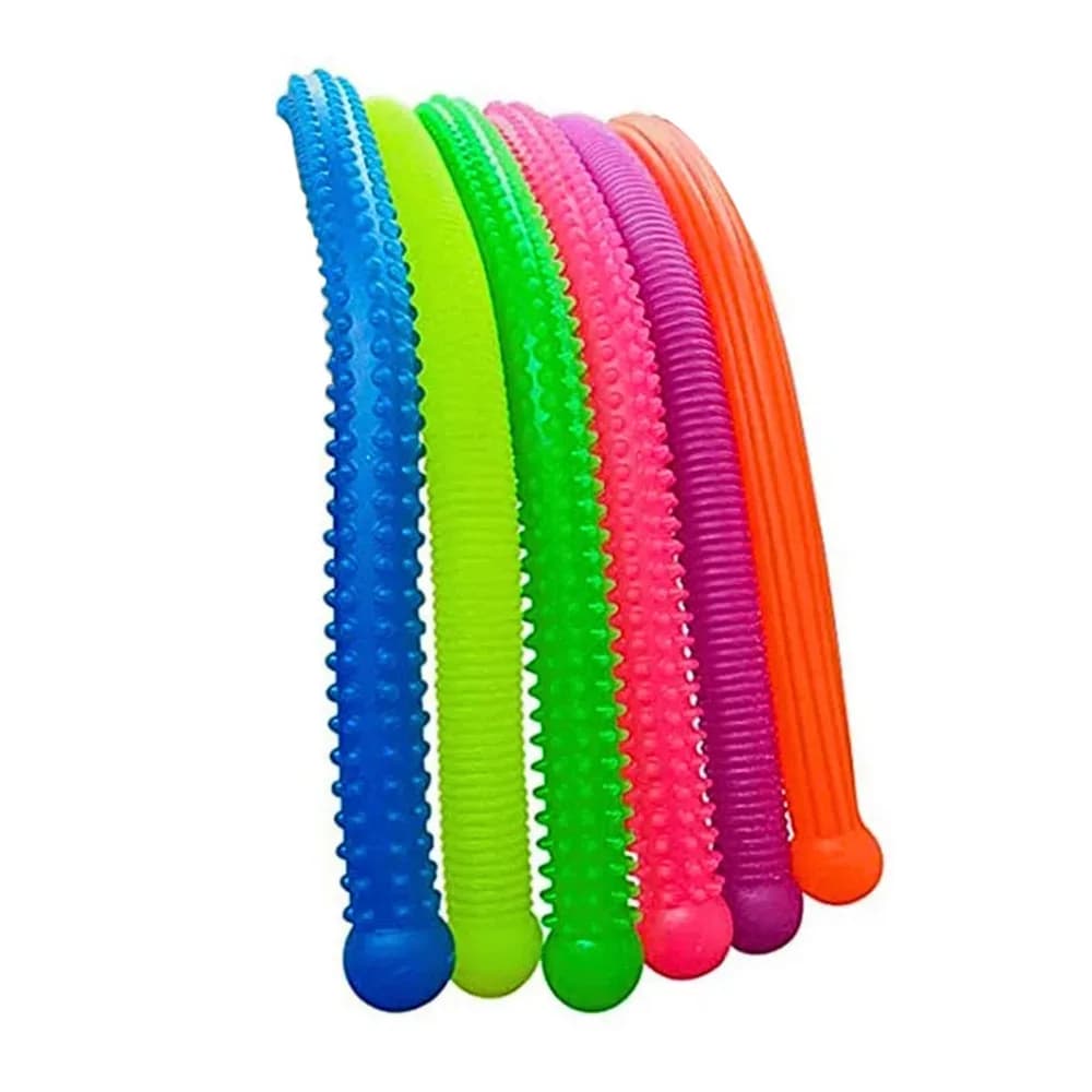 Șerpi Fidget Elastici Texturați (Set de 6)