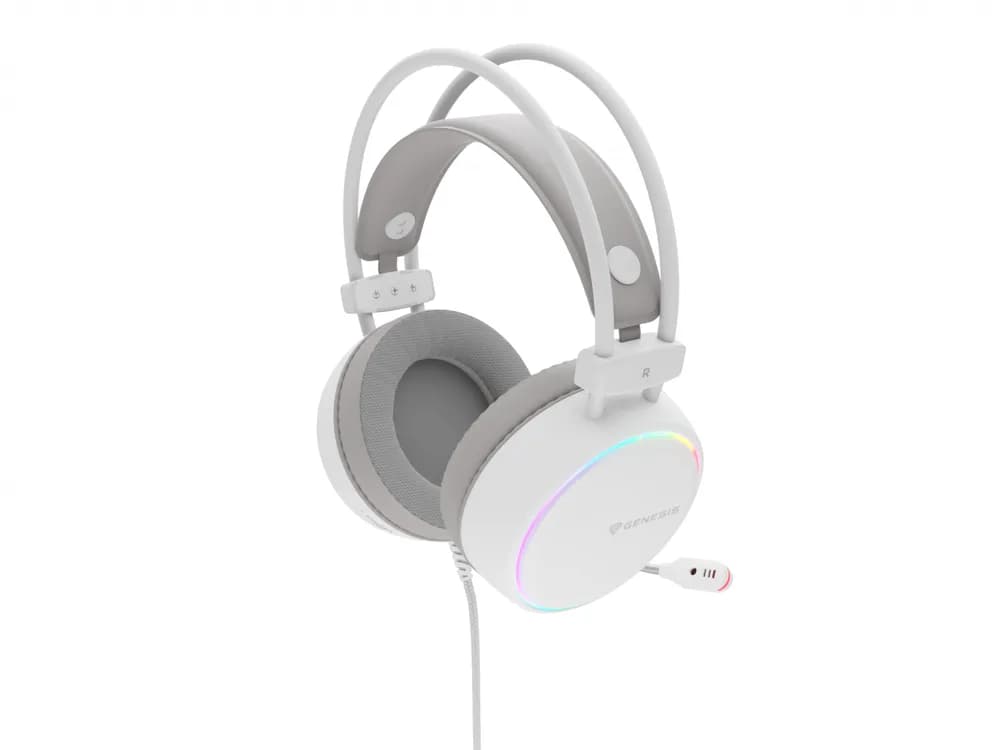 Casti Gaming Head-band GENESIS NSG-2308, Wired, Alb