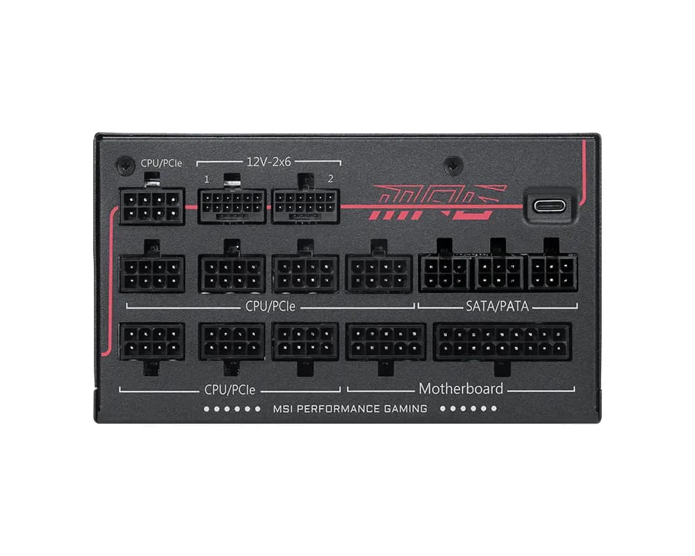 Sursa MSI MPG Ai1300TS PCIE5, 1300W, 80+ Platinum, Full Modulara, ATX 3.1, PCIe 5.1, Negru "MPG AI1300TS PCIE5" — miniatură