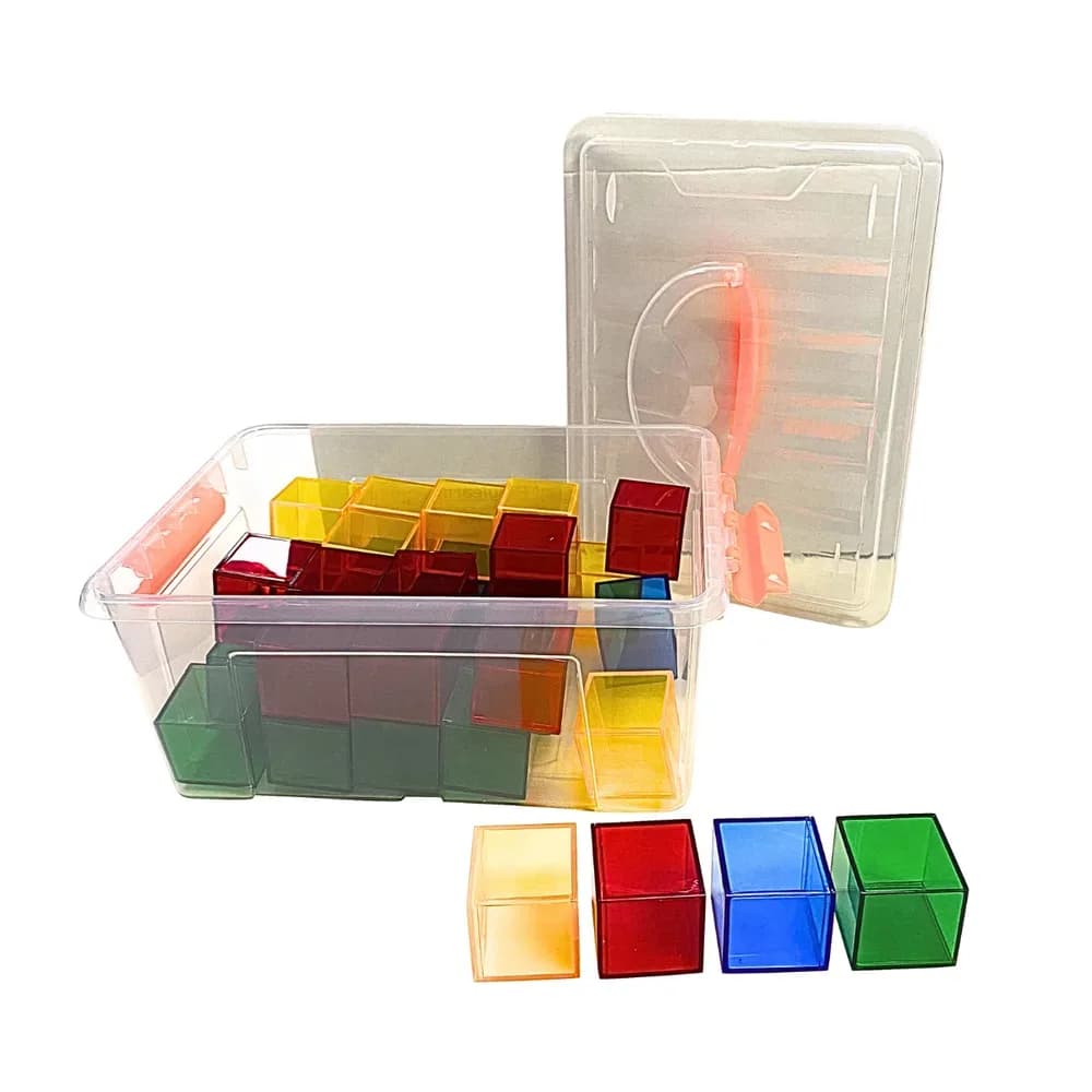 Set de construcție cu cuburi translucide (36 de piese) — miniatură