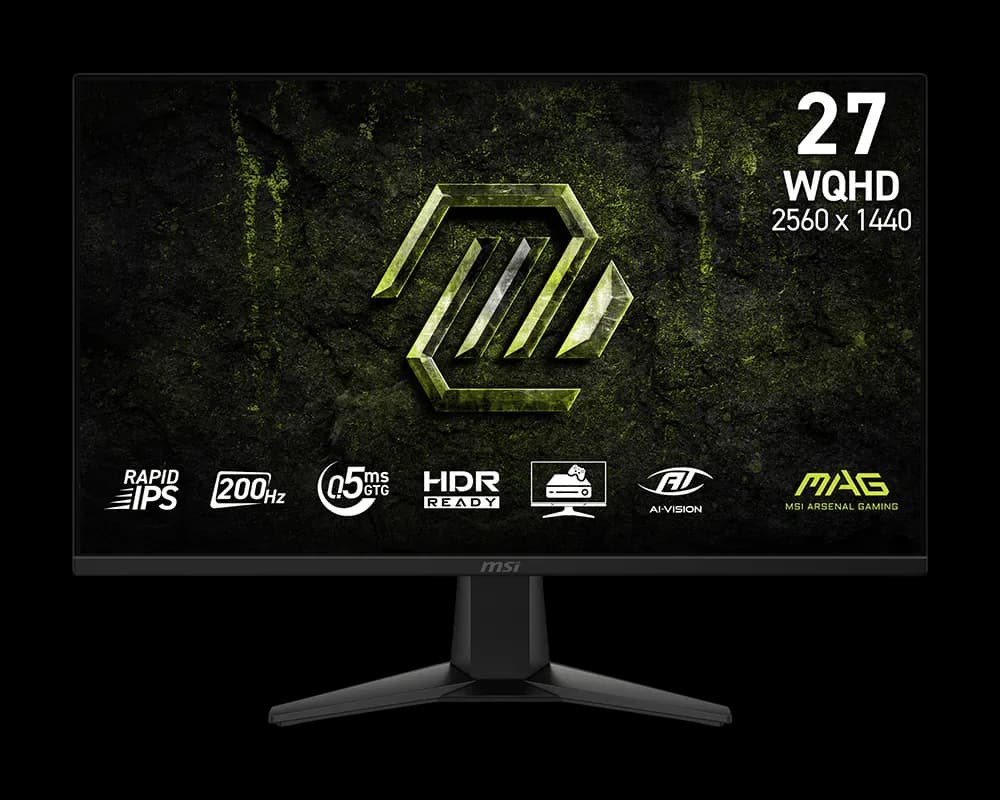 Monitor MSI MAG 275QF E20, 27", Rapid IPS, WQHD, 2560x1440, HDMI, DisplayPort, NVIDIA G-SYNC Compatible, AMD FreeSync Premium, 200Hz, 0.5ms, Negru "MAG 275QF E20"