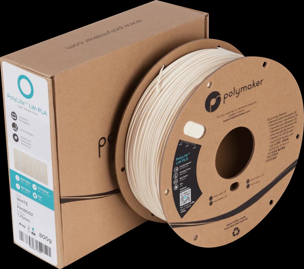 Filament Polymaker PolyLite LW-PLA (PA08001) — miniatură