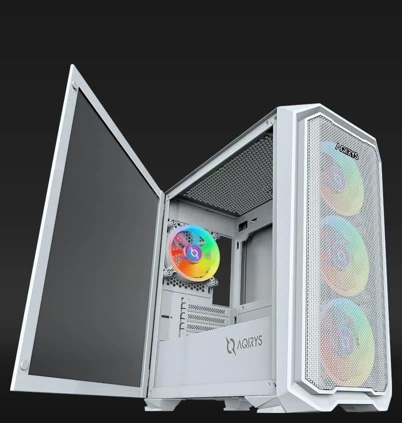 Carcasa Aqirys Wezen Midi Tower White RGB — miniatură