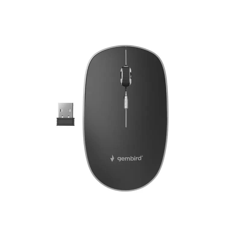 MOUSE GEMBIRD, PC sau NB, wireless, 2.4GHz, optic, 1600 dpi, butoane/scroll 4/1, silent, negru, "MUSW-4BS-01"