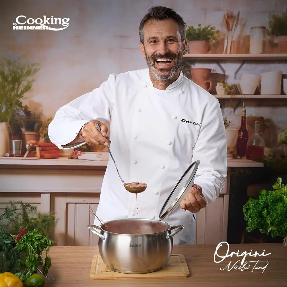 SEMIOALA INOX+CAPAC 24X13.5 CM, 6L, NICOLAI TAND, ORIGINI, COOKING BY HEINNER — miniatură
